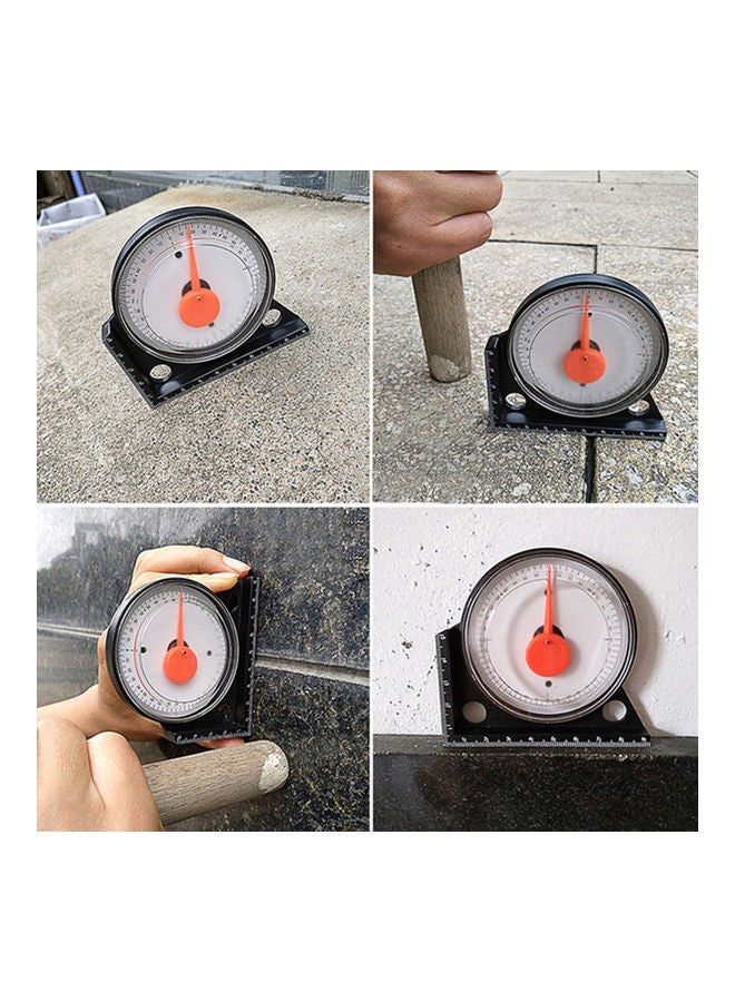 Tile Brickwork Bevel Artifact Protractor Inclinometer Angle Gauge Level Scale Black 20*10*20cm  - Image 2