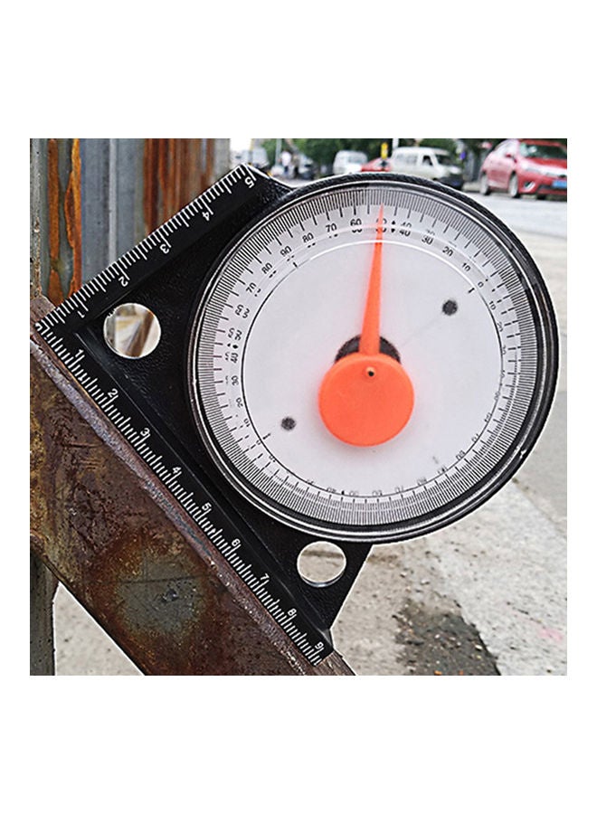 Tile Brickwork Bevel Artifact Protractor Inclinometer Angle Gauge Level Scale Black 20*10*20cm  - Image 3