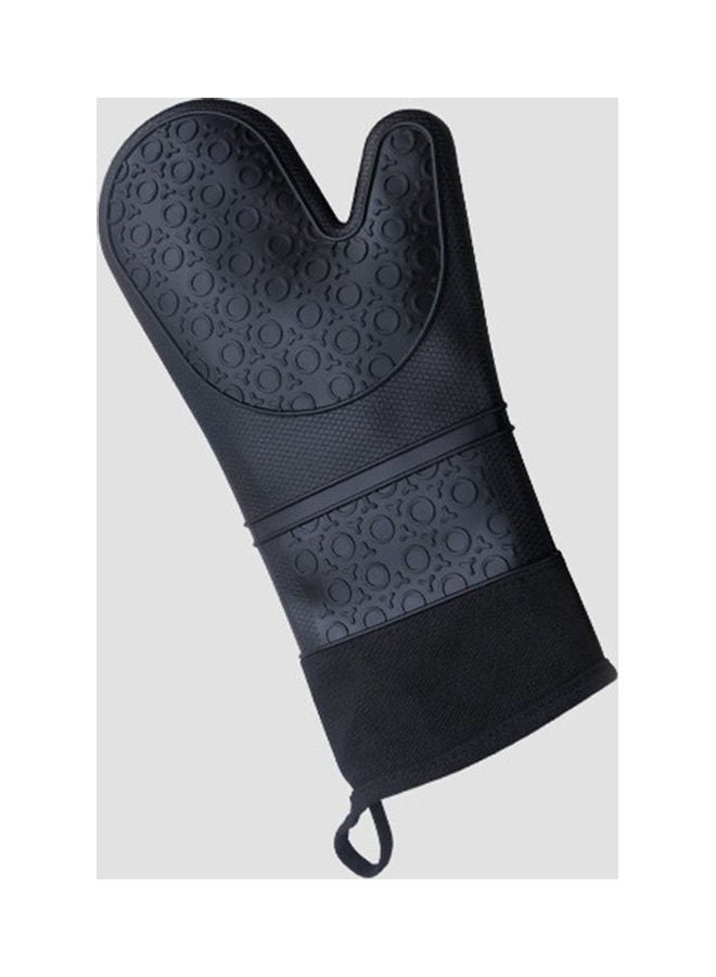 Insulation Gloves With Quilted Cotton Lining Professional Heat Resistant Cooking Pot Holders black 17*17*17cm - Image 1