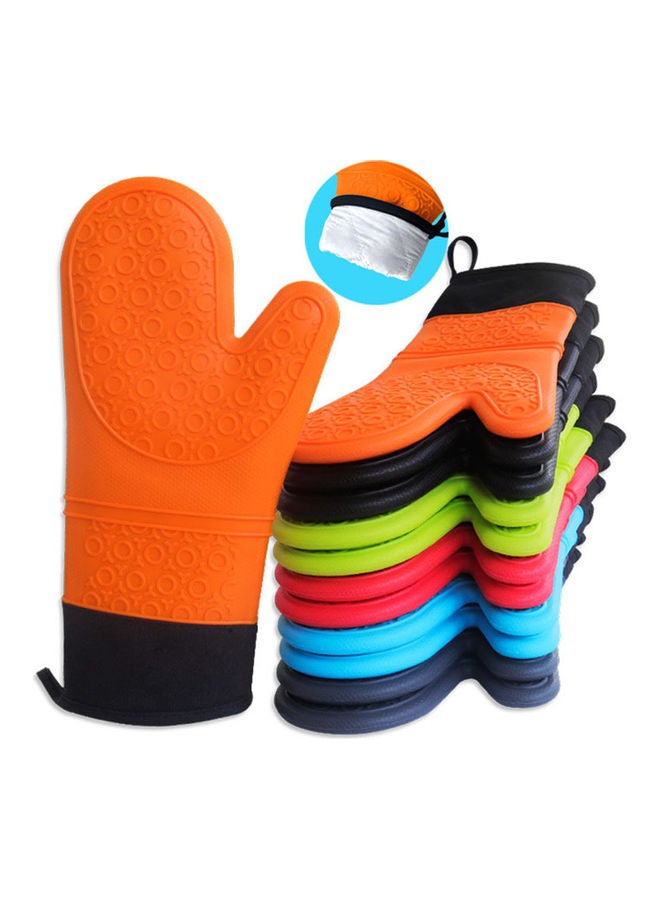 Insulation Gloves With Quilted Cotton Lining Professional Heat Resistant Cooking Pot Holders black 17*17*17cm - Image 2