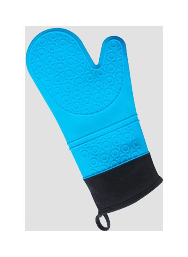 Insulation Gloves With Quilted Cotton Lining Professional Heat Resistant Cooking Pot Holders blue 35*35*35cm