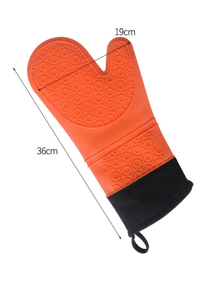 Insulation Gloves With Quilted Cotton Lining Professional Heat Resistant Cooking Pot Holders blue 35*35*35cm