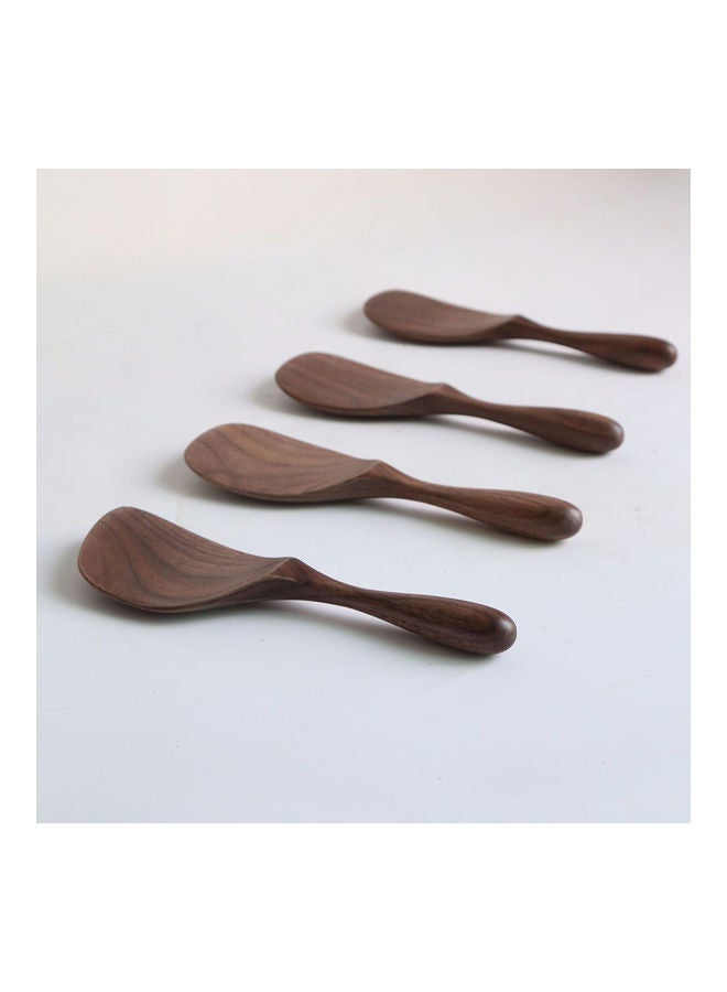 ملعقة مائدة خشبية من خشب الجوز الأسود بني 20*20*20سم - Image 3