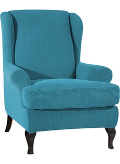 Sofa Covers Wing Chair Elastic Fabric Stretch Couch Slipcover Polyester Spandex Furniture Protector (Dark green) Dark green 28.00*6.00*28.00cm