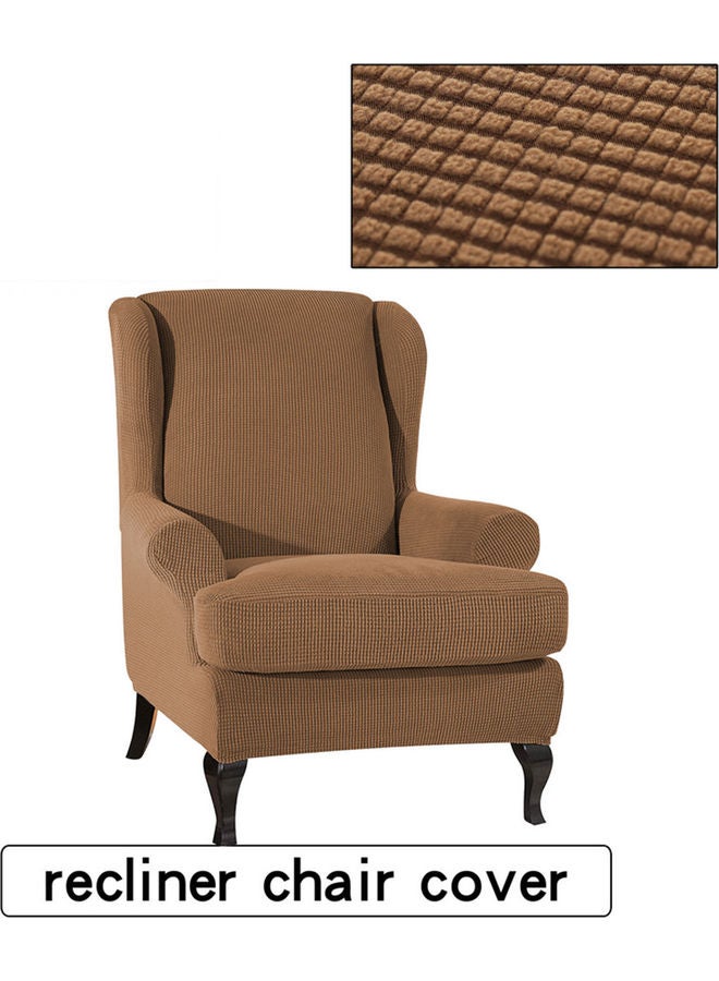 Sofa Covers Wing Chair Elastic Fabric Stretch Couch Slipcover Polyester Spandex Furniture Protector (Light coffee) Light coffee 28.00*6.00*28.00cm - Image 3