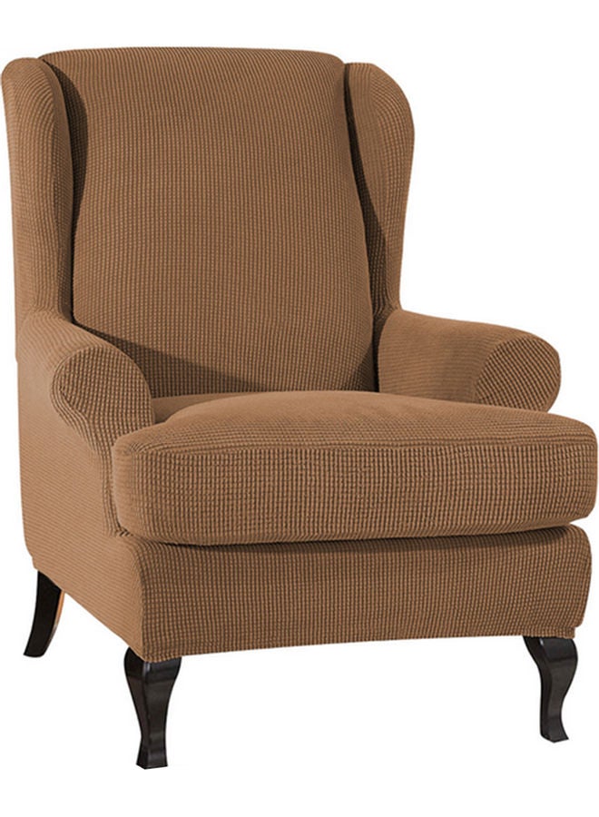 Sofa Covers Wing Chair Elastic Fabric Stretch Couch Slipcover Polyester Spandex Furniture Protector (Light coffee) Light coffee 28.00*6.00*28.00cm - Image 4
