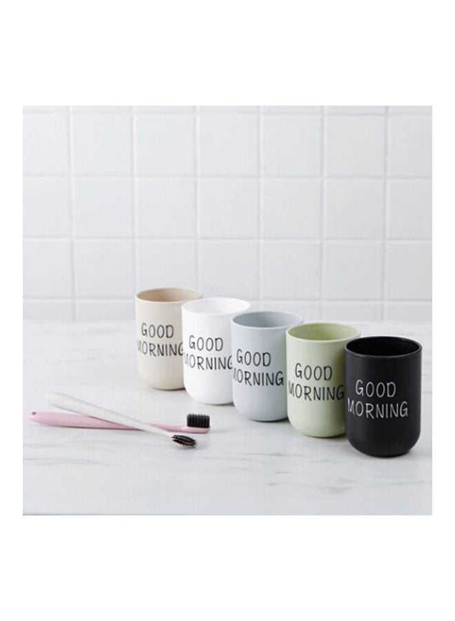 330ml Good Morning Cup Toothbrush Holder Washing Drinking Bathroom Tooth Mug Khaki 20*10*20cm - Image 3