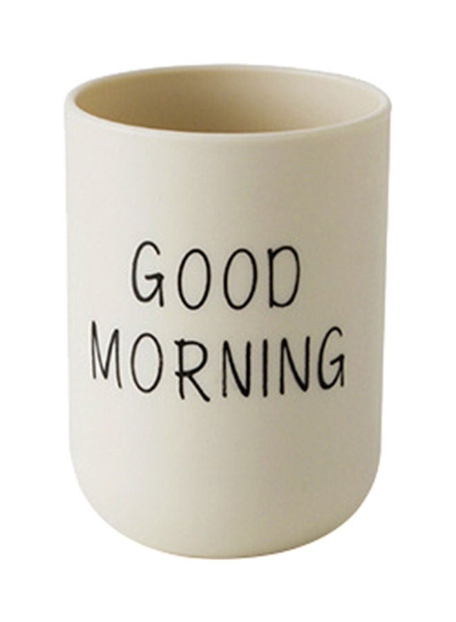 330ml Good Morning Cup Toothbrush Holder Washing Drinking Bathroom Tooth Mug Khaki 20*10*20cm - Image 1