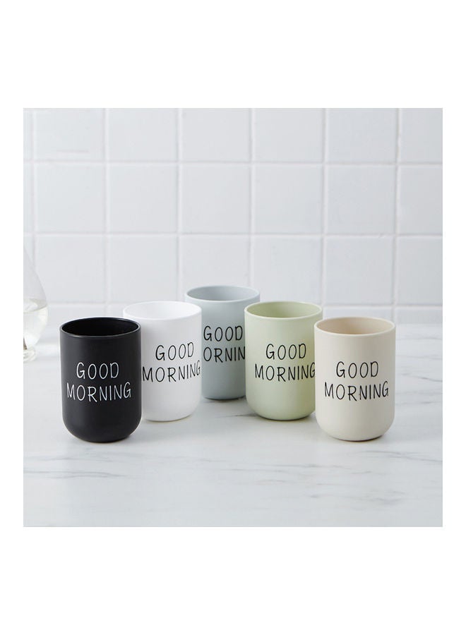 330ml Good Morning Cup Toothbrush Holder Washing Drinking Bathroom Tooth Mug Khaki 20*10*20cm - Image 4
