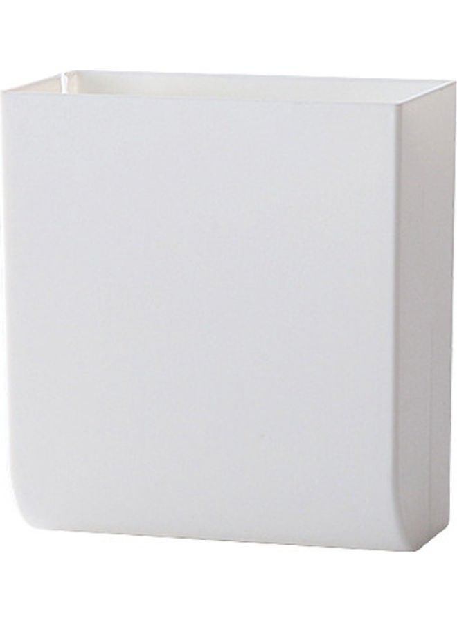 Wall Hanging Storage Box Multifunction Remote Control Storage Case Mobile Phone Plug Holder Stand Container white 10*10*10cm - Image 1