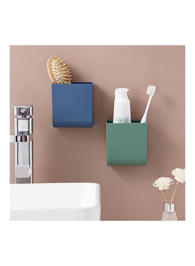 Wall Hanging Storage Box Multifunction Remote Control Storage Case Mobile Phone Plug Holder Stand Container blue 10*10*10cm - Image 2