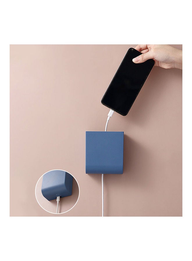 Wall Hanging Storage Box Multifunction Remote Control Storage Case Mobile Phone Plug Holder Stand Container blue 10*10*10cm - Image 5