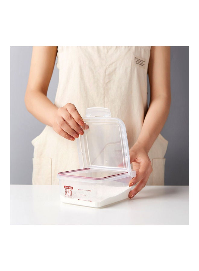 Storage Case Square Plastic Kitchen Cereals Fresh-keeping Dried Fruit Milk Powder Sealed Tank Blue 16*16*16cm - Image 4