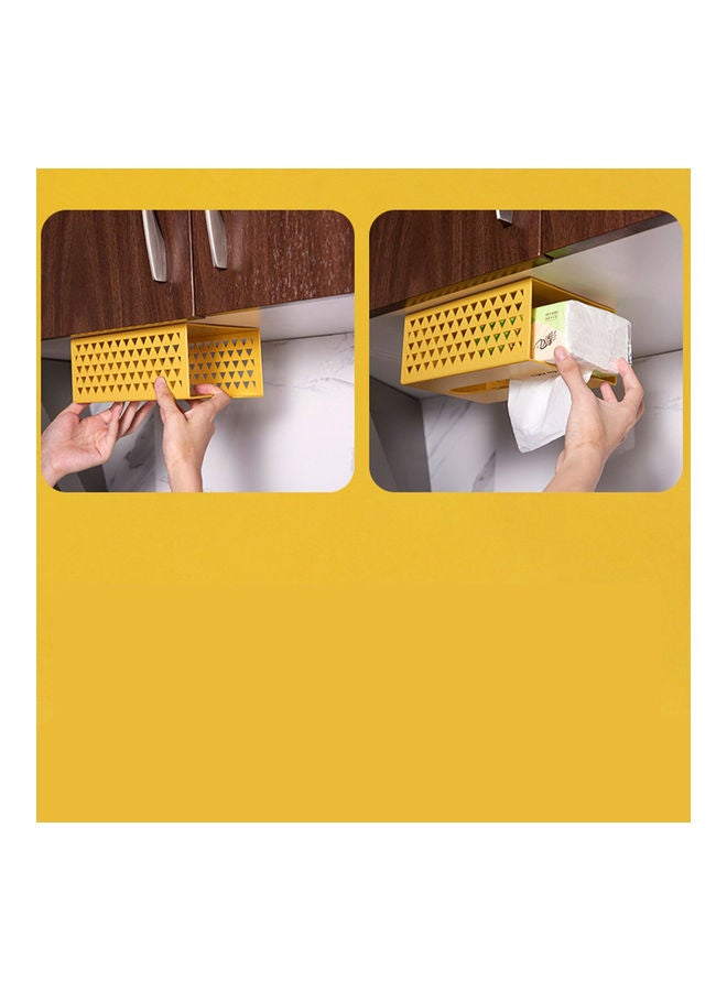 Generic - Wall-mounted Paper Towel Holder Toilet Tissue Box Paper Storage Organizer white 20*20*20cm - Image 1