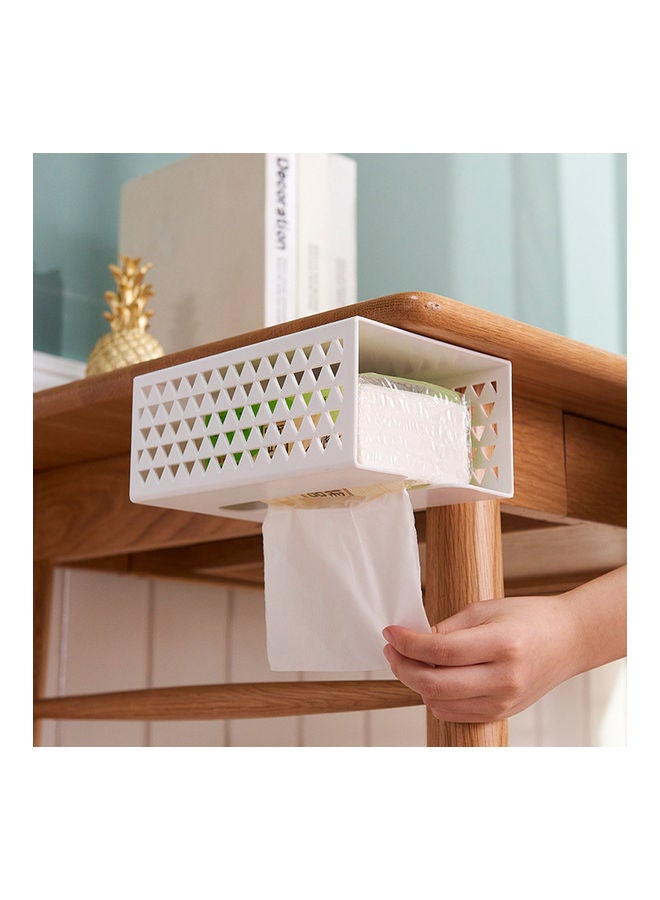 Generic - Wall-mounted Paper Towel Holder Toilet Tissue Box Paper Storage Organizer white 20*20*20cm - Image 1