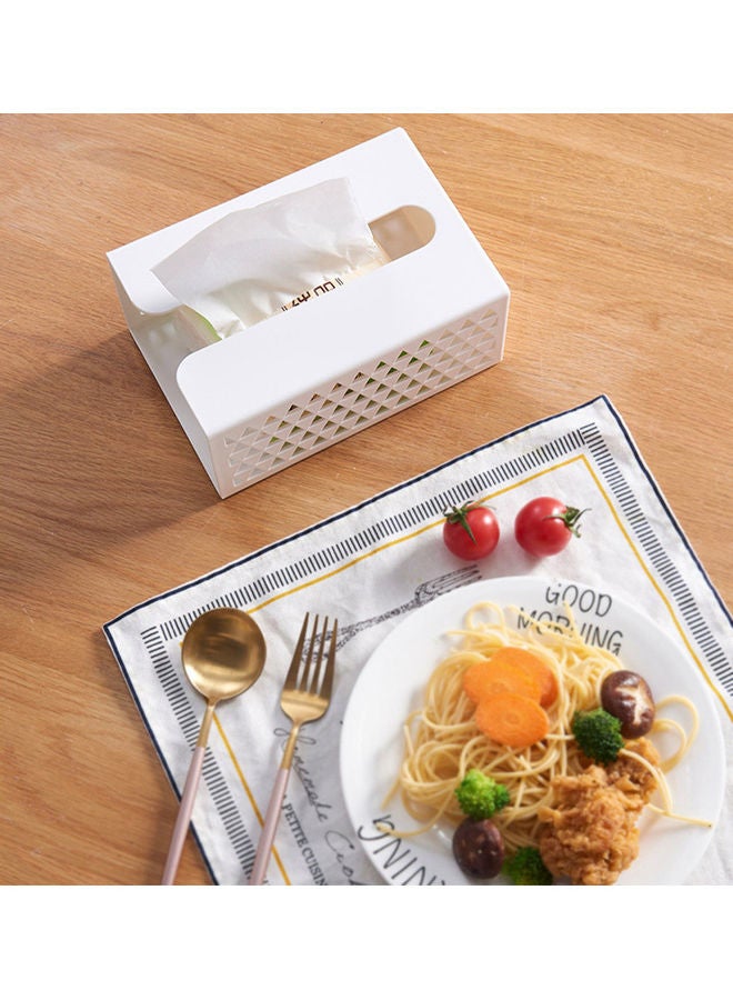 Wall-mounted Paper Towel Holder Toilet Tissue Box Paper Storage Organizer turmeric 20*20*20cm  - Image 5
