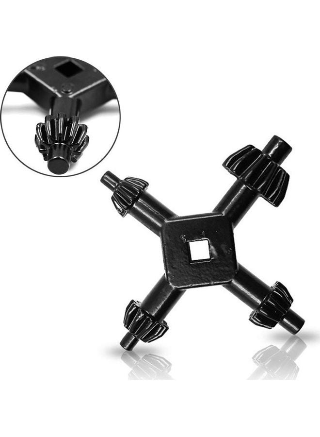 Universal Multi-purpose 4 in 1 4-Way Chuck Key Drill Wrench Repair Handwork Tool Black 20*10*20cm  - Image 2