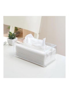 Generic Tissue Box Napkin Holder Living Room Home Organizer Paper Dispenser Transparent 20*10*20cm  - Image 1