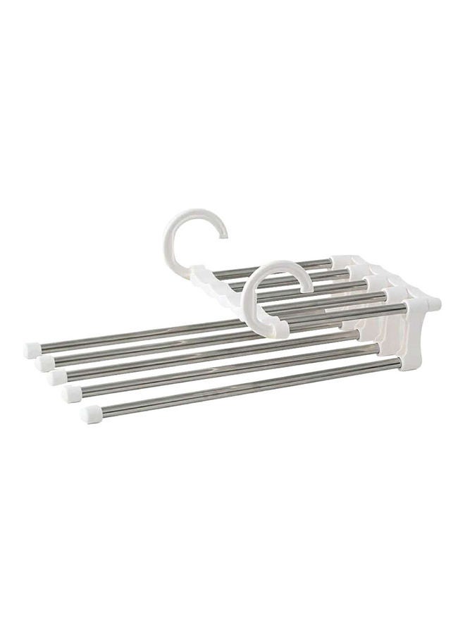Multi-Layer Clothes Pants Hangers Wardrobe Jeans Stainless Steel Storage Rack White 20*10*20cm  - Image 1