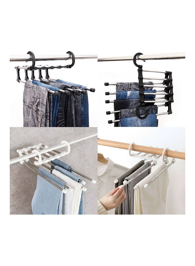 Multi-Layer Clothes Pants Hangers Wardrobe Jeans Stainless Steel Storage Rack White 20*10*20cm  - Image 2