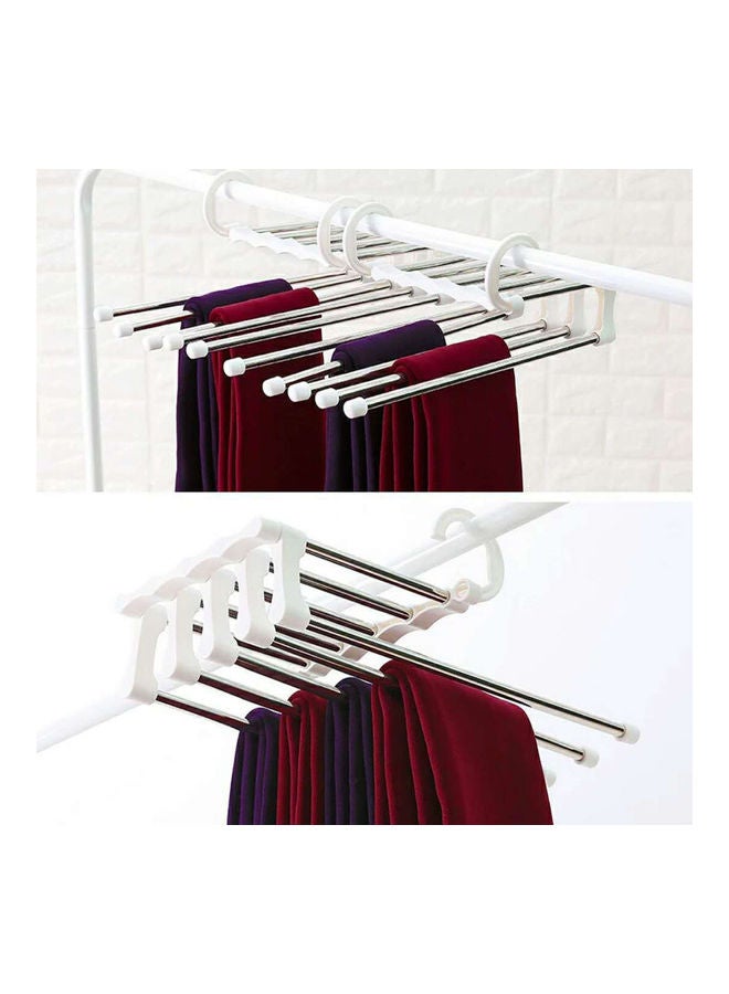 Multi-Layer Clothes Pants Hangers Wardrobe Jeans Stainless Steel Storage Rack White 20*10*20cm  - Image 4