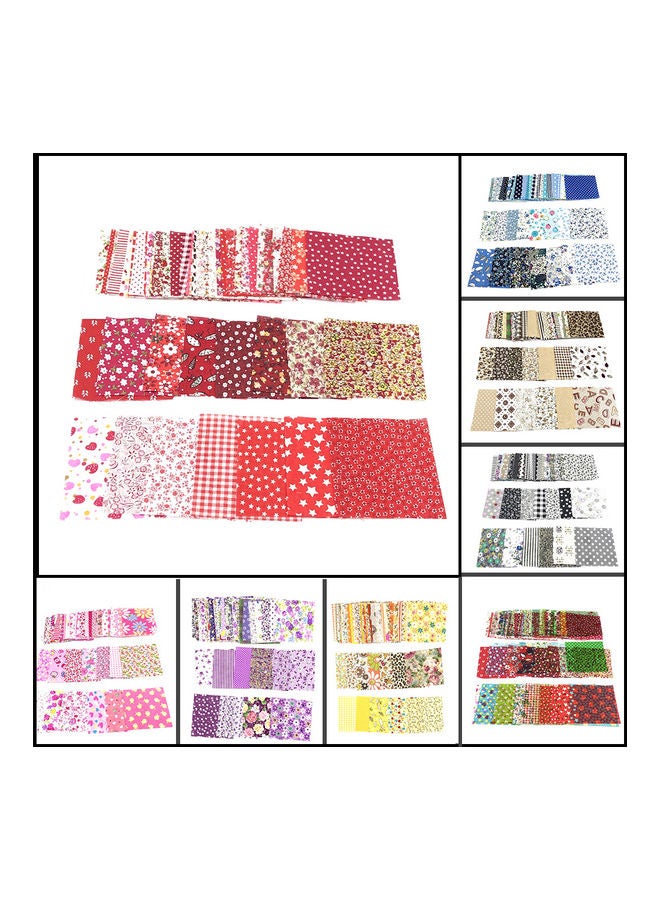 50Pcs 10x10cm Floral Patchwork Cotton Fabric Plain Cloth for DIY Sewing Quilting Pink 20*10*20cm - Image 2