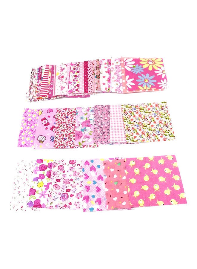 50Pcs 10x10cm Floral Patchwork Cotton Fabric Plain Cloth for DIY Sewing Quilting Pink 20*10*20cm - Image 1