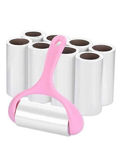 Lint Roller, Super Sticky Pet Hair Remover Kit with 9 Refills, Adhesive Lint Brush for Clothes,Carpet, Car Seats, Dust,Dogs, Cats Assorted 11.5x20cm