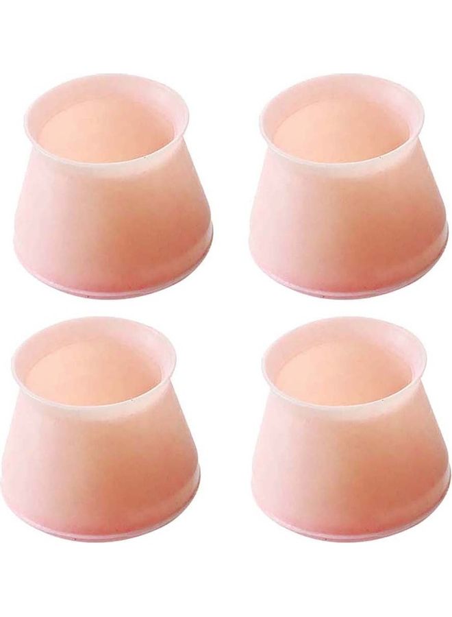 4-Piece Universal Silicone Anti-Scratch Desk Chair Leg Foot Cap Protector Pink 20x10x20cm - Image 1