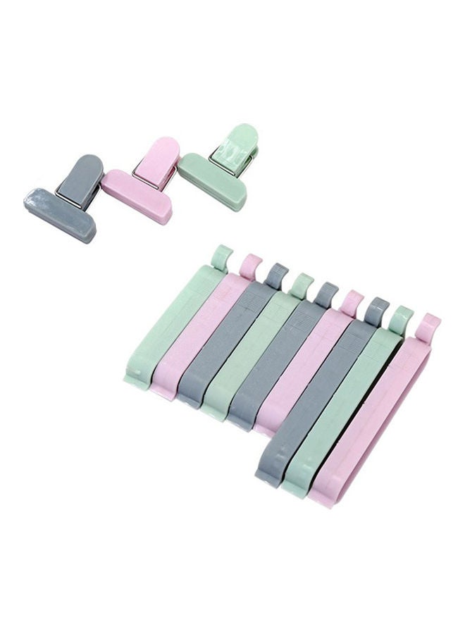 12Pcs Solid Color Food Storage Bag Sealing Clips Sealer Snack Clamp Kitchen Tool Random Color 20*10*20cm - Image 1