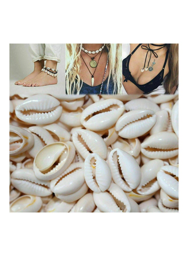 100Pcs Shell Cowry with Gap DIY Bracelet Necklace Anklet Ornament Jewelry Decor multicolor 20*10*20cm  - Image 2