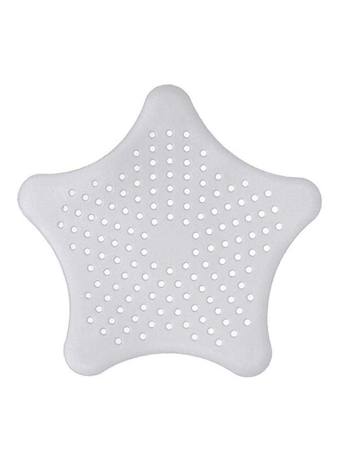 مصفاة لحوض الاستحمام على شكل نجمة خماسية مضادة للانسداد أبيض 20*10*20سم  - Image 1