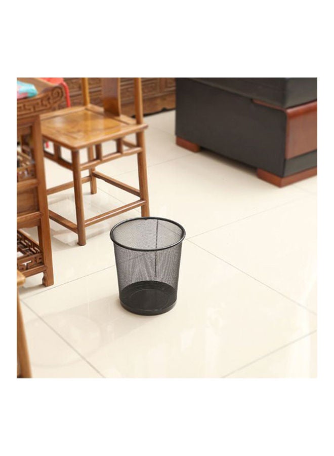 Mesh Trash Bin Paper Basket Kitchen Bedroom Office Rubbish Waste Holder Can Black 20*10*20cm - Image 5
