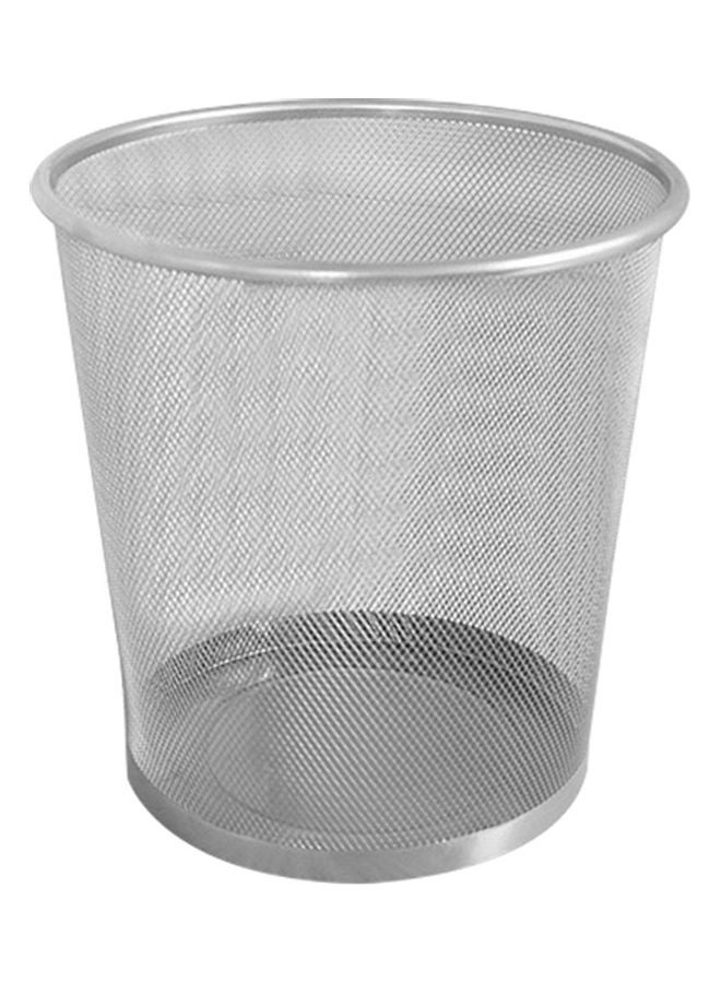 Generic - Mesh Trash Bin Paper Basket Kitchen Bedroom Office Rubbish Waste Holder Can Silver 20*10*20cm - Image 1