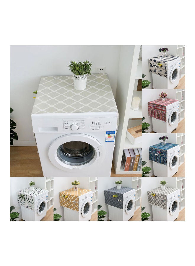 Geometric Rhombus Washing Machine Refrigerator Dust Cover Protector with Pocket 2# 20*10*20cm - Image 2
