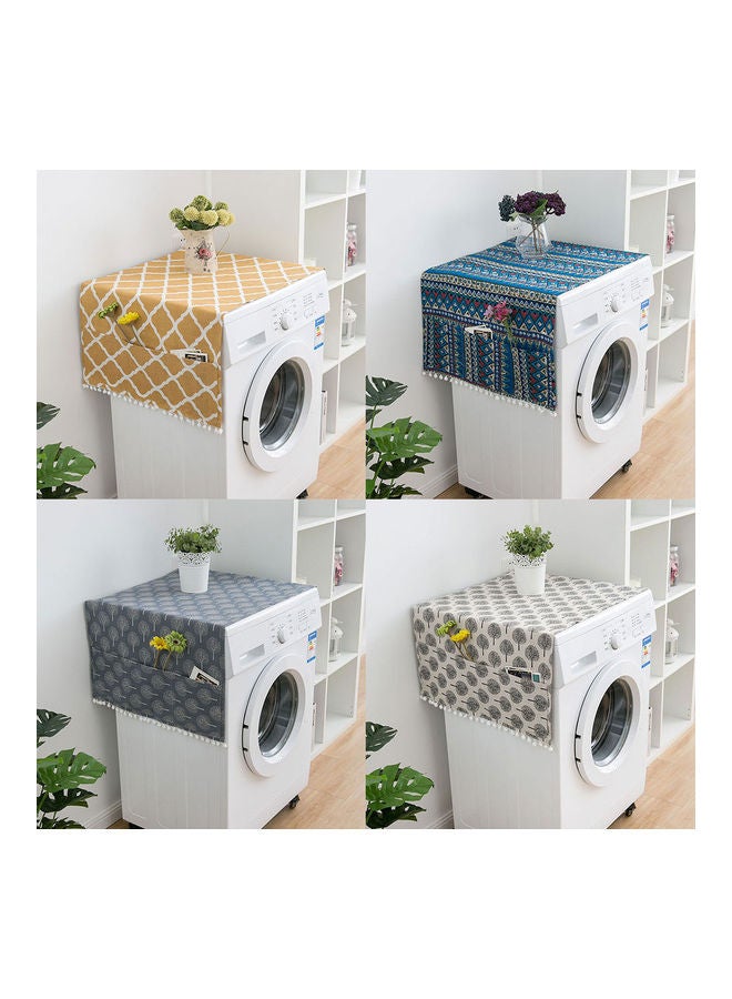 Geometric Rhombus Washing Machine Refrigerator Dust Cover Protector with Pocket 2# 20*10*20cm - Image 5