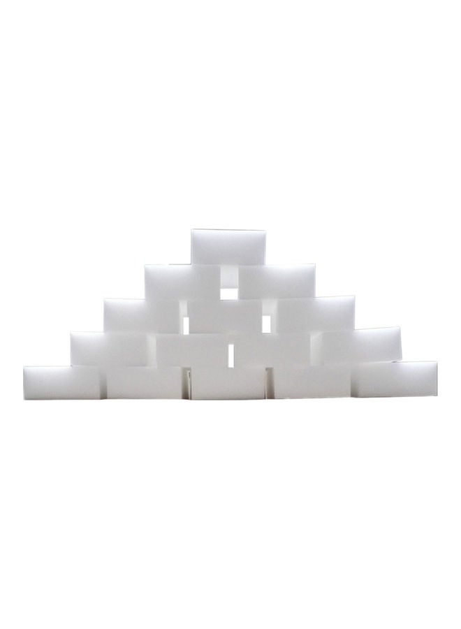 100Pcs Sponge Pad Car Dish Washing Cleaner Kitchen Bathroom Cleaning Tools white 20*10*20cm  - Image 4