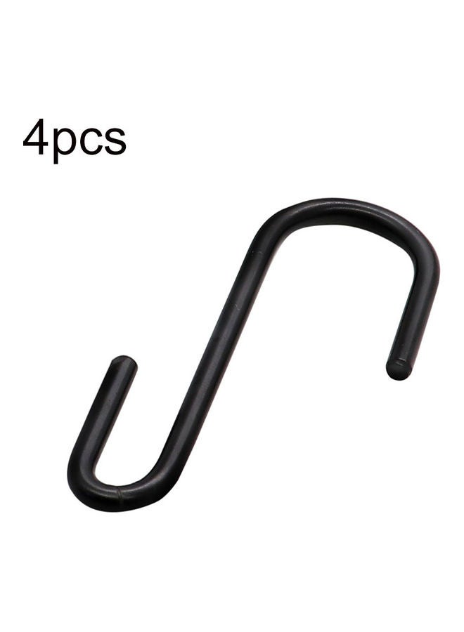 4/8Pcs S-shaped Stainless Steel Hanging Hooks Kitchen Bathroom Hangers Holder Black 20*10*20cm - Image 1