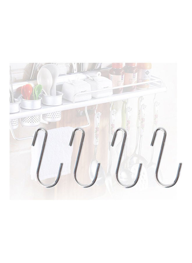 4/8Pcs S-shaped Stainless Steel Hanging Hooks Kitchen Bathroom Hangers Holder Black 20*10*20cm - Image 5