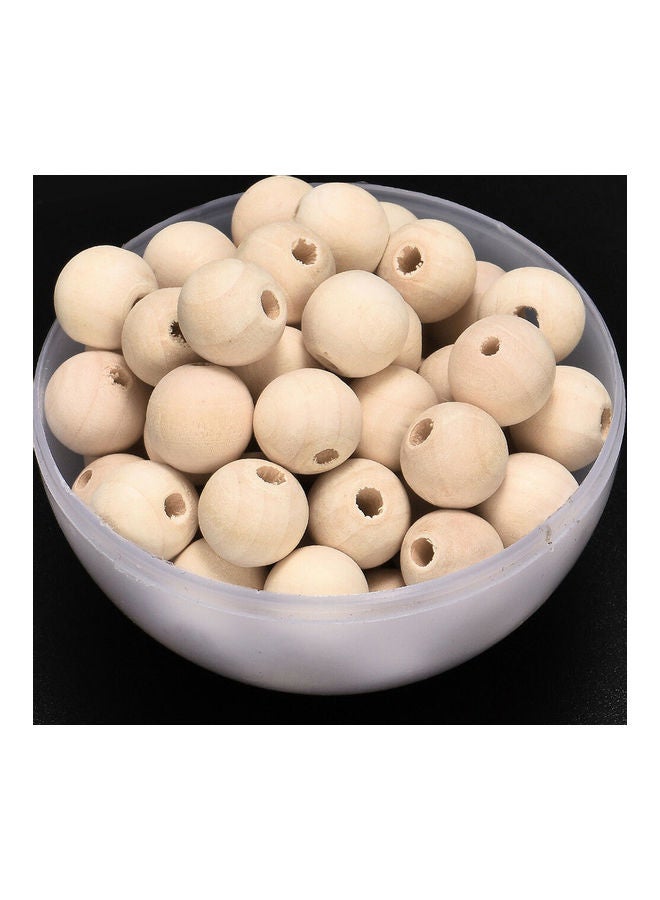 100Pcs 6/8/10/12/14mm Wooden Loose Beads for DIY Jewelry Earring Bracelet Craft brown 20*10*20cm  - Image 1