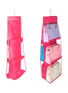 Generic 6 Pocket Clear Purse Handbags Organizer Door Closet Shelf Hanging Storage Bag Blue 20*10*20cm  - Image 4