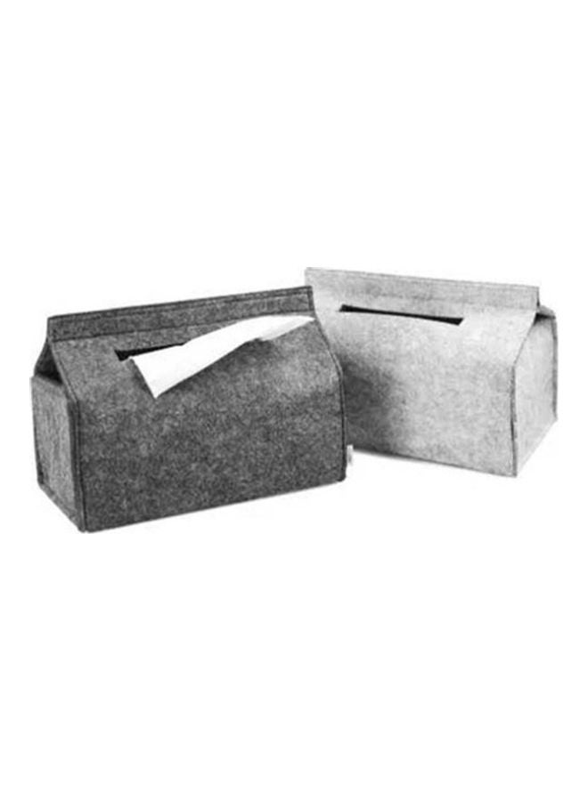 Felt Tissue Box Paper Towel Case Living Room Desk Car Napkin Holder Home Decor Light Grey 20*10*20cm  - Image 2