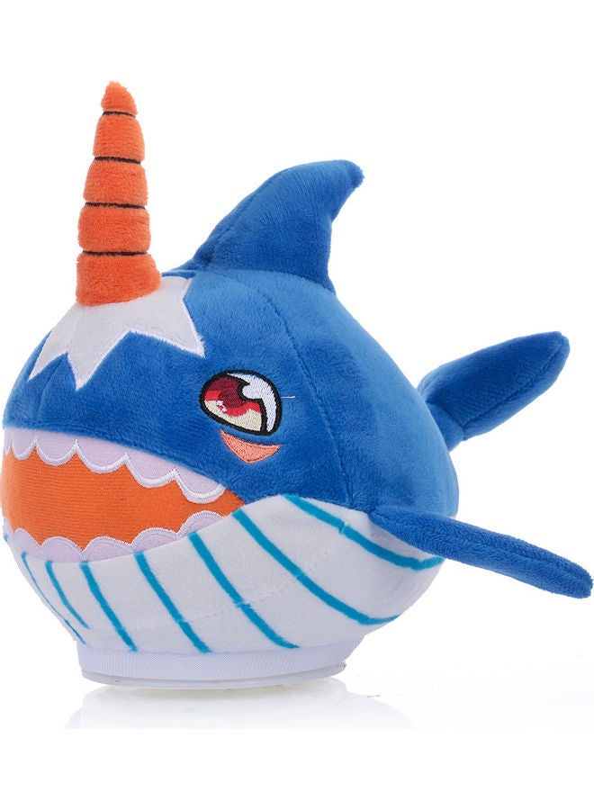 لعبة صغيرة قطيفة على شكل سمكة قرش تصدر موسيقى 24.00*18.00*21.00سم - Image 2