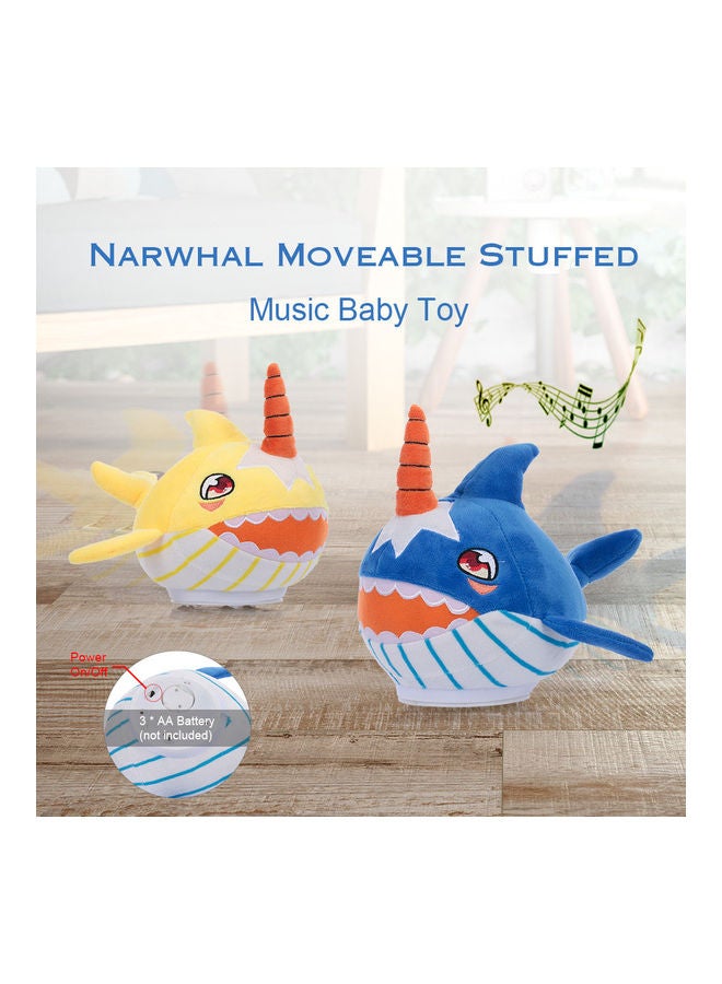 لعبة صغيرة قطيفة على شكل سمكة قرش تصدر موسيقى 24.00*18.00*21.00سم - Image 5