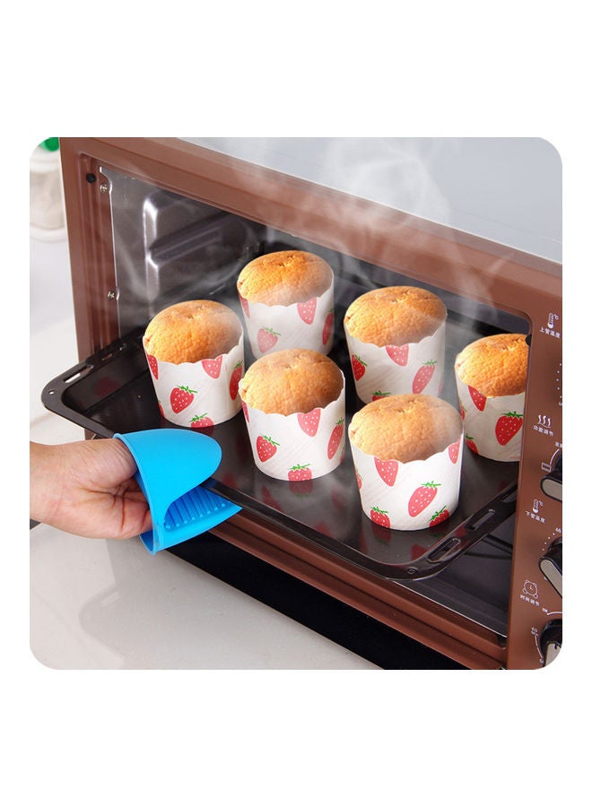 A Pair of Thick Oven Pinch Mitts, Heat Resistant Anti-Scald Gloves for Cooking Pinch Grips, Pot Holder and Potholder for Kitchen, Food-Grade Silicone blue 15*5*10cm