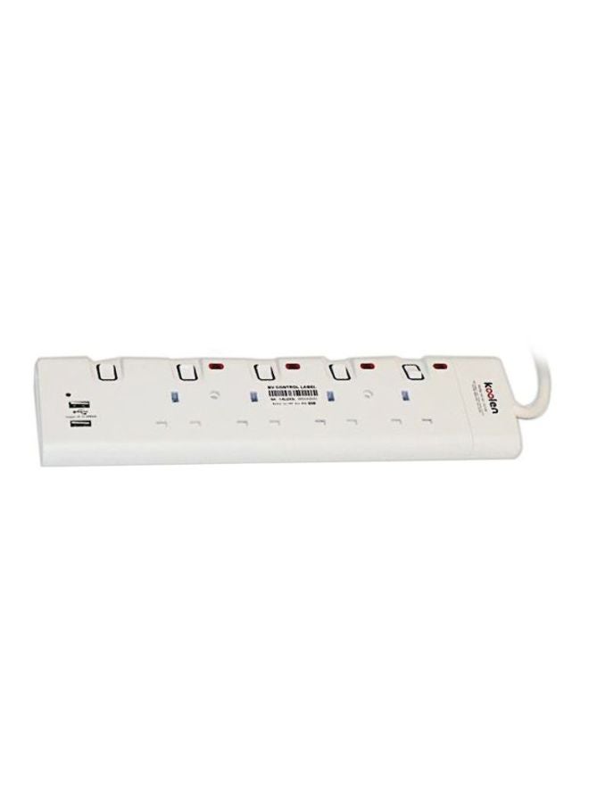 KOOLEN 4-Port Power Strip White  - Image 1