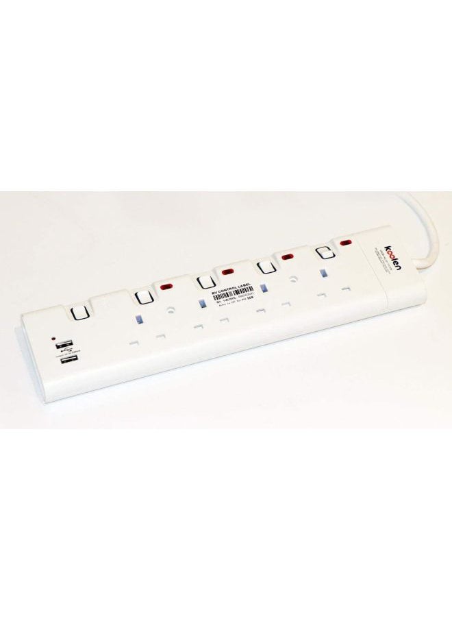 KOOLEN 4-Port Power Strip White  - Image 2