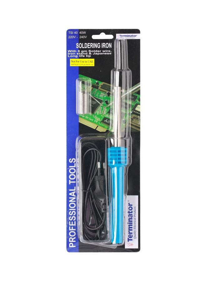 Terminator Electric Soldering Iron Blue/Silver/Black  - Image 2