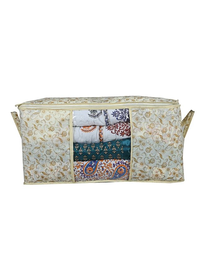 Kuber Industries 4-Piece Non-Woven Underbed Storage Bag Set Beige 64x32x47cm  - Image 4