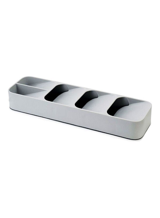 Cutlery Organizer Tray Silverware Storage Case Kitchen Drawer Organizer Individual Compartments for Forks Knives Spoons Grey 39.6*5.5*11cm - Image 1